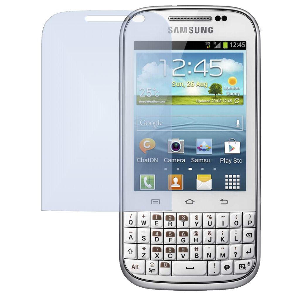Galaxy Chat B5330Samsung mit aufgebrachter dipos Displayschutzfolie, glasklare Darstellung ohne Einschränkungen