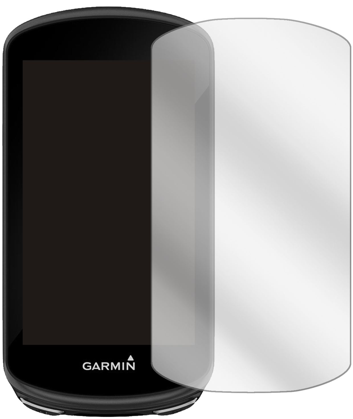 GarminEdge 1030 Plus mit aufgebrachter dipos Displayschutzfolie, glasklare Darstellung ohne Einschränkungen
