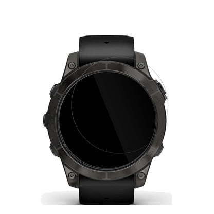 GarminFenix 7 Pro 47mm mit aufgebrachter dipos Displayschutzfolie, glasklare Darstellung ohne Einschränkungen