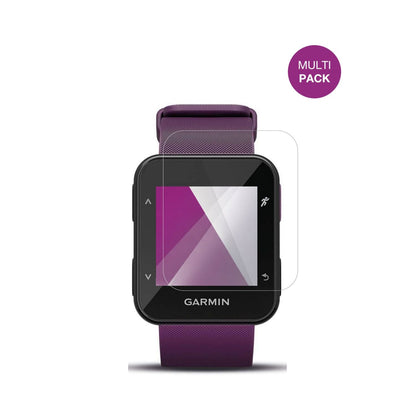 GarminForerunner 30 mit aufgebrachter dipos Displayschutzfolie, glasklare Darstellung ohne Einschränkungen