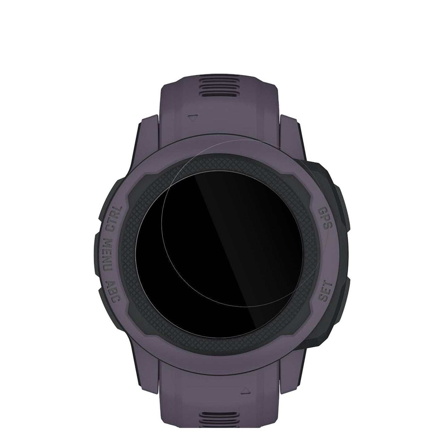 GarminInstinct 2S (45mm) mit aufgebrachter dipos Displayschutzfolie, glasklare Darstellung ohne Einschränkungen