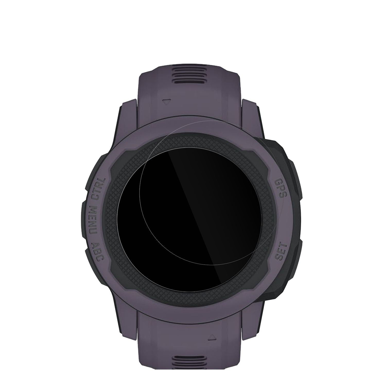 GarminInstinct 2S (45mm) mit aufgebrachter dipos Displayschutzfolie, glasklare Darstellung ohne Einschränkungen