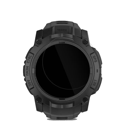 GarminInstinct 3 AMOLED Tactical Edition 50mm mit aufgebrachter dipos Displayschutzfolie, glasklare Darstellung ohne Einschränkungen