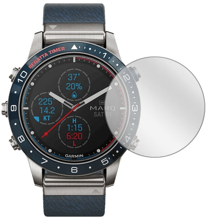 GarminMARQ Captain mit aufgebrachter dipos Displayschutzfolie, glasklare Darstellung ohne Einschränkungen