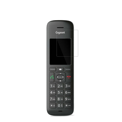 GigasetCE 575 HX mit aufgebrachter dipos Displayschutzfolie, glasklare Darstellung ohne Einschränkungen