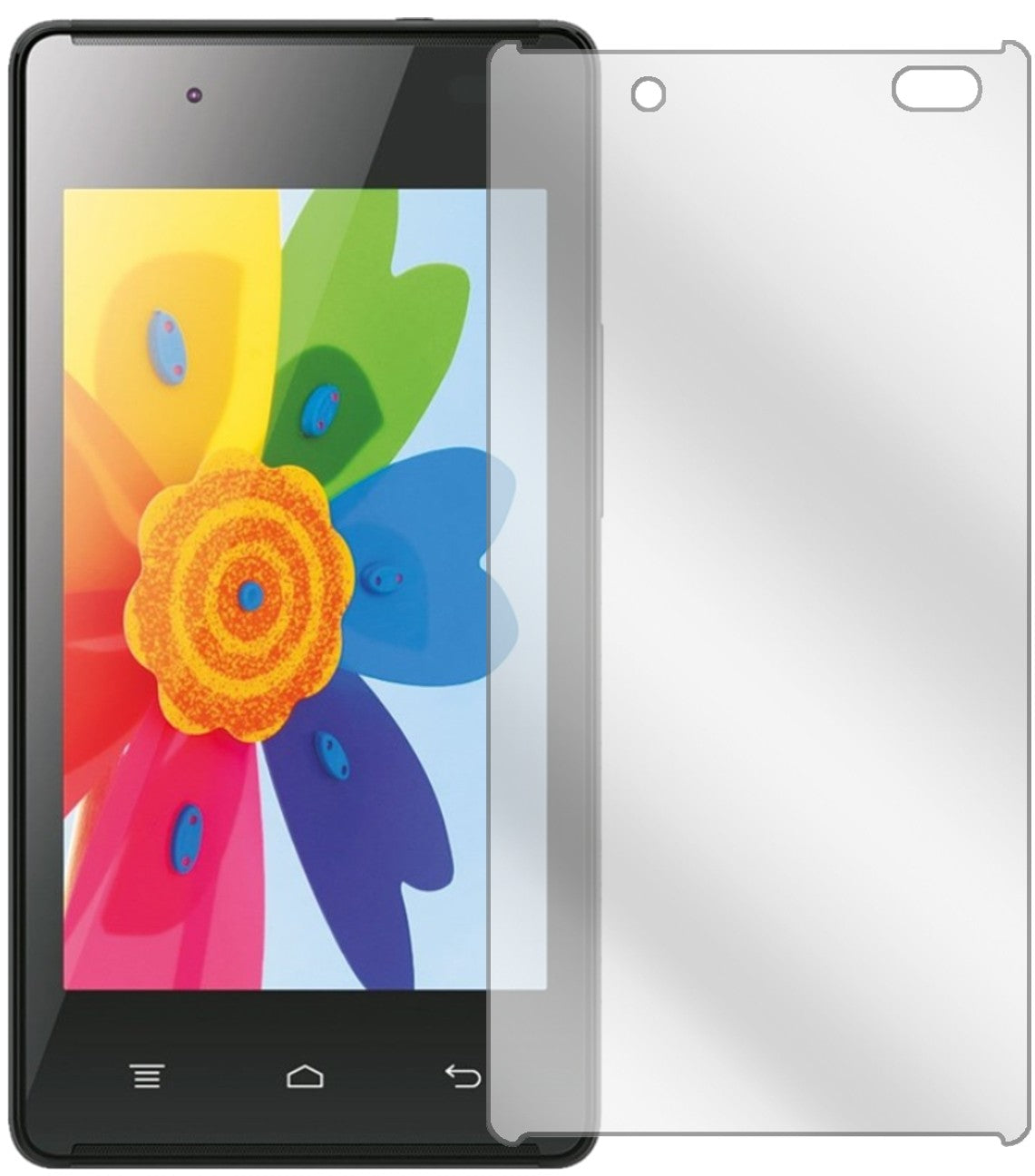 HisenseHS-U610 mit aufgebrachter dipos Displayschutzfolie, glasklare Darstellung ohne Einschränkungen
