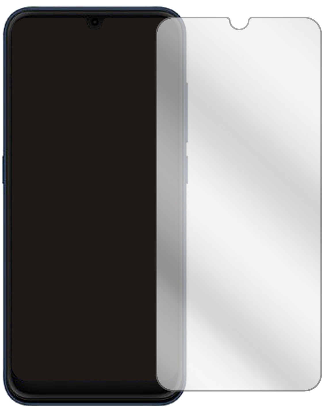 HisenseU50 mit aufgebrachter dipos Displayschutzfolie, glasklare Darstellung ohne Einschränkungen