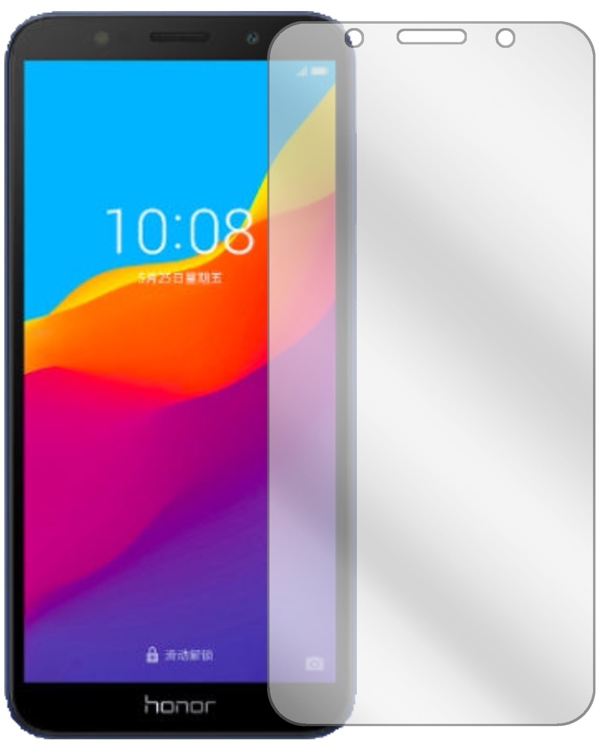 Honor7 play mit aufgebrachter dipos Displayschutzfolie, glasklare Darstellung ohne Einschränkungen
