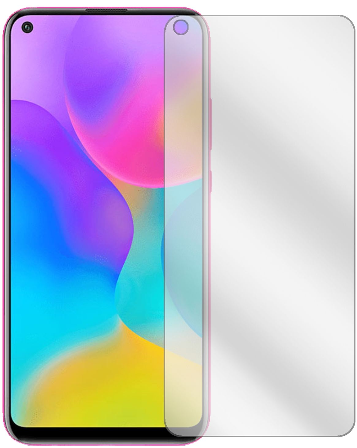 HuaweiEnjoy 10 mit aufgebrachter dipos Displayschutzfolie, glasklare Darstellung ohne Einschränkungen