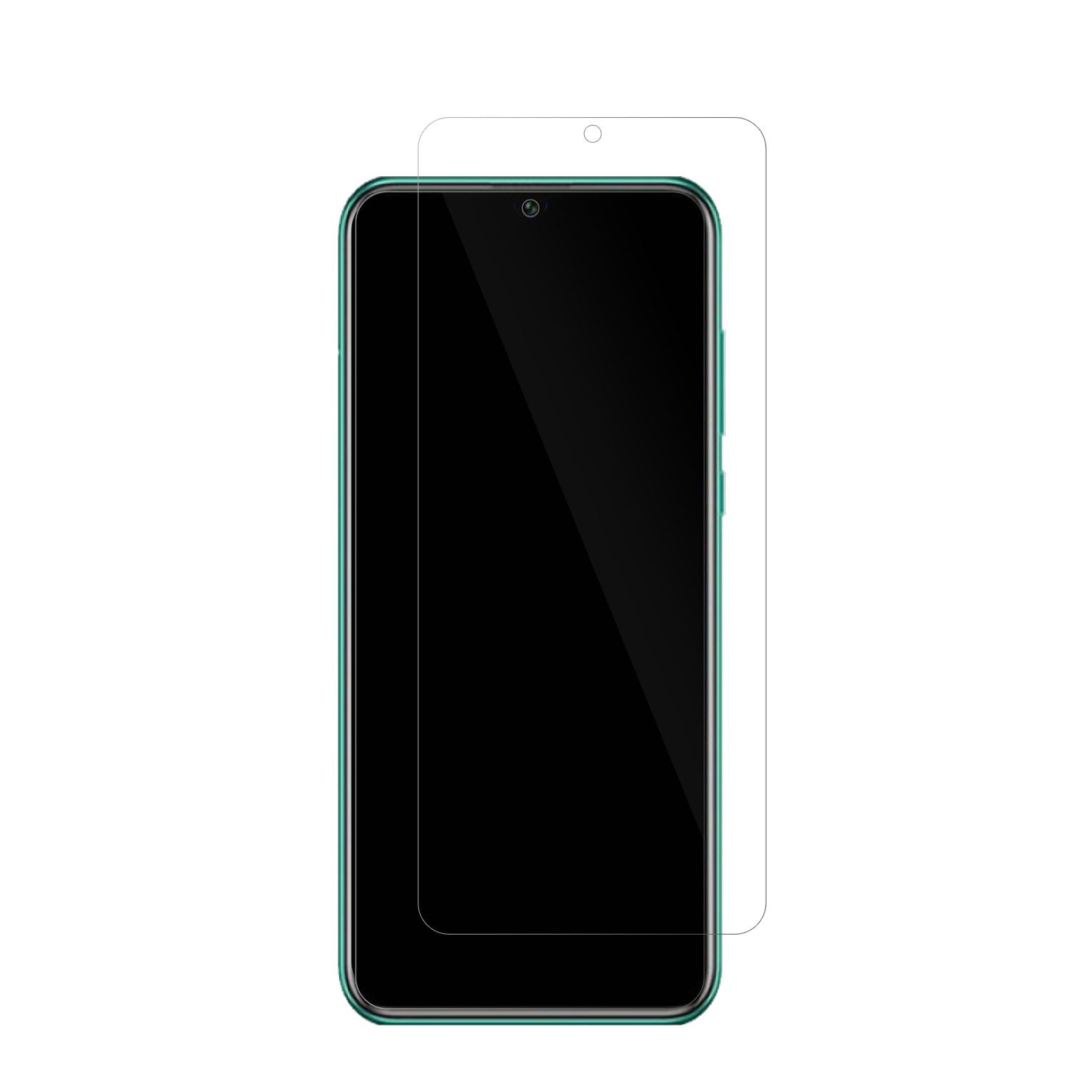 HuaweiEnjoy 50 Pro mit aufgebrachter dipos Displayschutzfolie, glasklare Darstellung ohne Einschränkungen