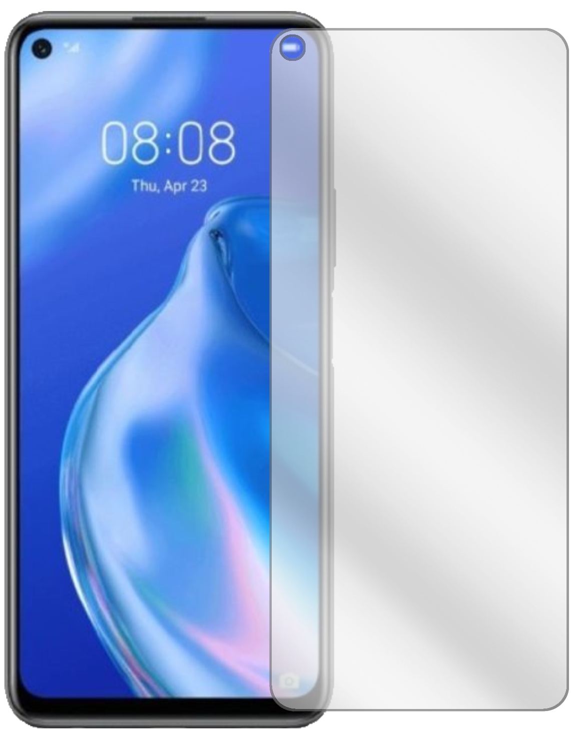 Huaweinova 7 SE mit aufgebrachter dipos Displayschutzfolie, glasklare Darstellung ohne Einschränkungen