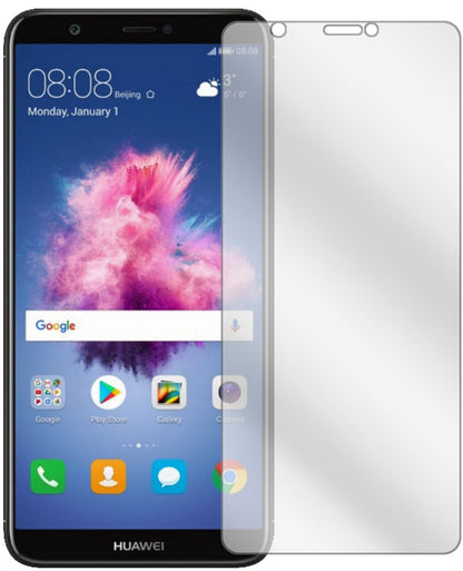 HuaweiP smart mit aufgebrachter dipos Displayschutzfolie, glasklare Darstellung ohne Einschränkungen