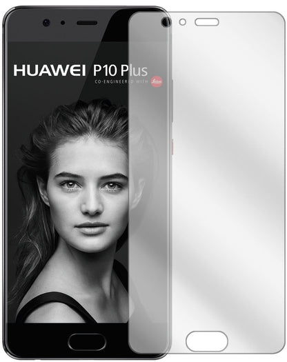HuaweiP10 Plus mit aufgebrachter dipos Displayschutzfolie, glasklare Darstellung ohne Einschränkungen