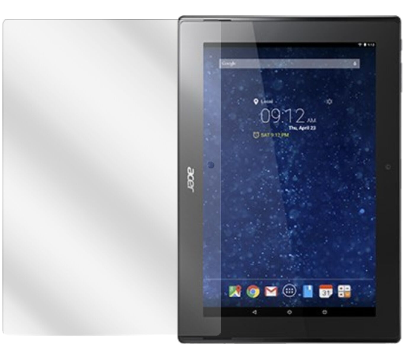 Iconia Tab 10 A3-A30Acer mit aufgebrachter dipos Displayschutzfolie, glasklare Darstellung ohne Einschränkungen