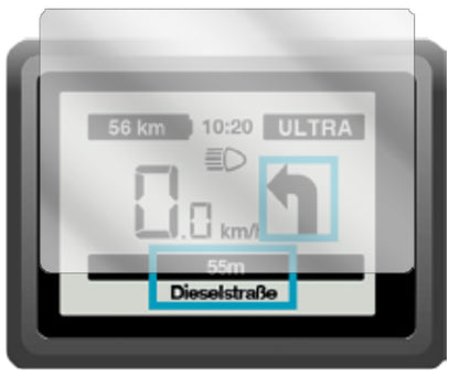 ImpulseEvo Smart (E-Bike Display) mit aufgebrachter dipos Displayschutzfolie, glasklare Darstellung ohne Einschränkungen
