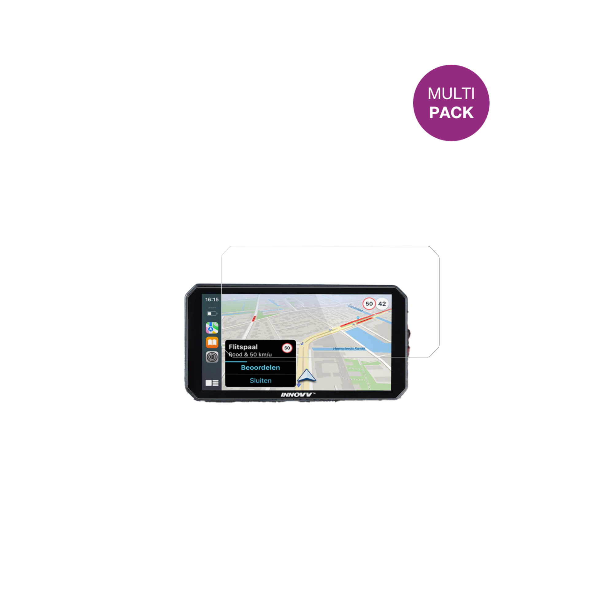 InnovvN1 Pro 5.99 Zoll mit aufgebrachter dipos Displayschutzfolie, glasklare Darstellung ohne Einschränkungen