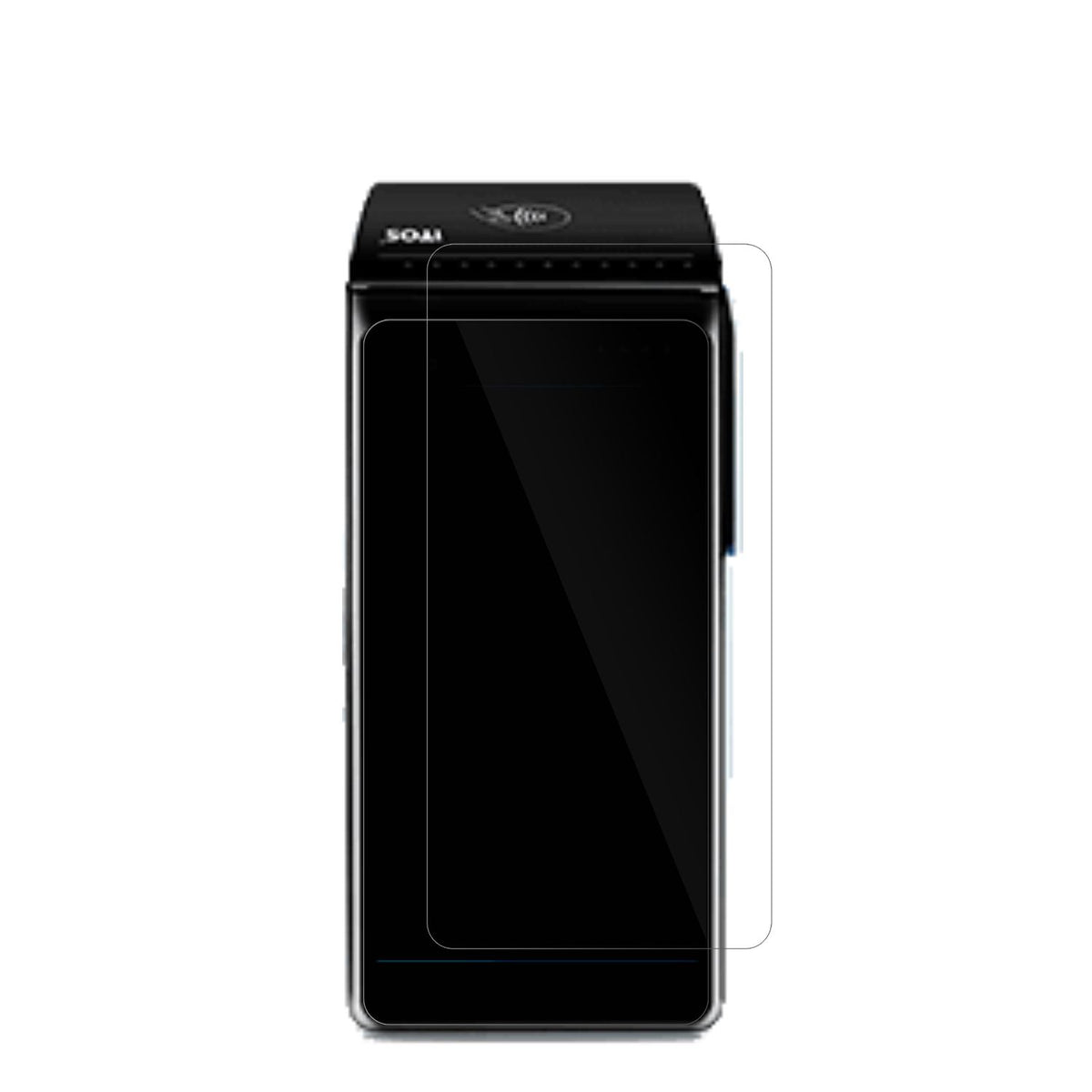 ItosCM5 mit aufgebrachter dipos Displayschutzfolie, glasklare Darstellung ohne Einschränkungen