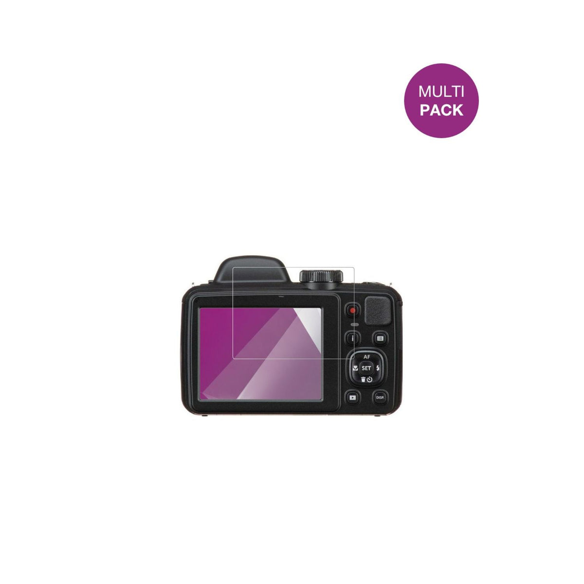 KodakPixpro AZ425 mit aufgebrachter dipos Displayschutzfolie, glasklare Darstellung ohne Einschränkungen