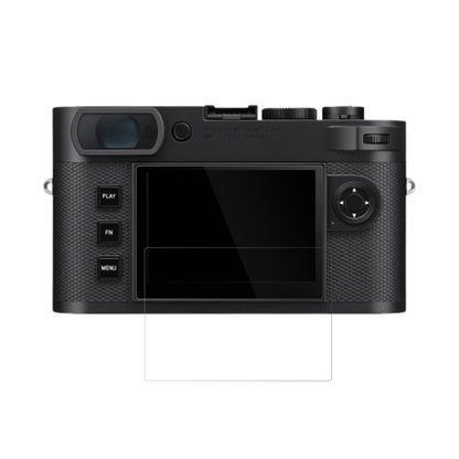 LeicaM EV1 mit aufgebrachter dipos Displayschutzfolie, glasklare Darstellung ohne Einschränkungen