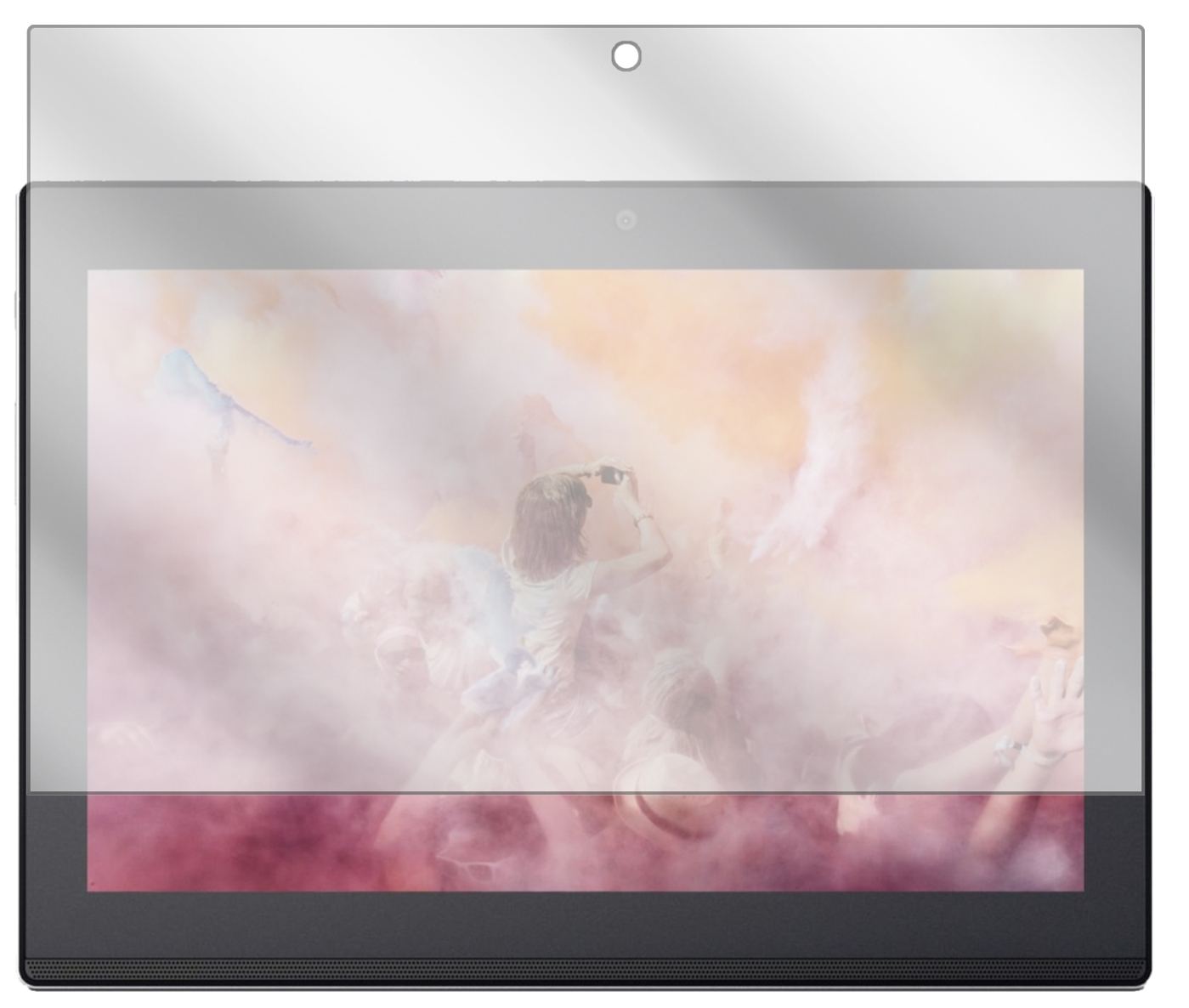 LenovoMiix 320 10 Zoll mit aufgebrachter dipos Displayschutzfolie, glasklare Darstellung ohne Einschränkungen