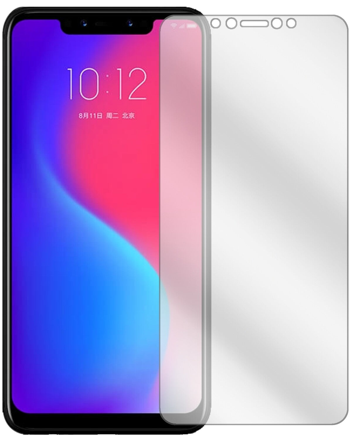 LenovoS5 Pro mit aufgebrachter dipos Displayschutzfolie, glasklare Darstellung ohne Einschränkungen