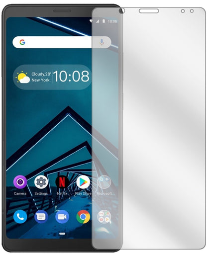 LenovoTab V7 mit aufgebrachter dipos Displayschutzfolie, glasklare Darstellung ohne Einschränkungen