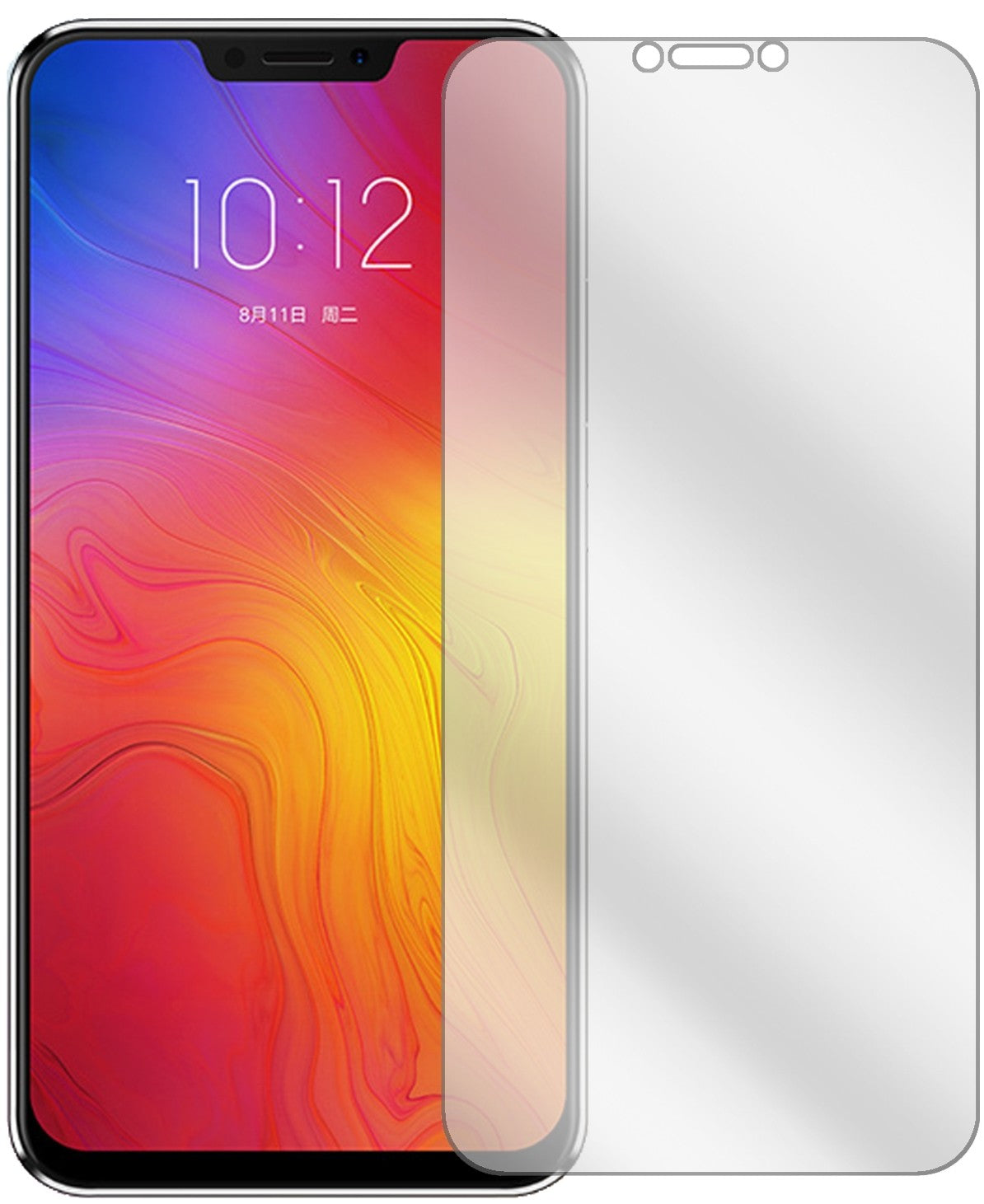 LenovoZ5 mit aufgebrachter dipos Displayschutzfolie, glasklare Darstellung ohne Einschränkungen