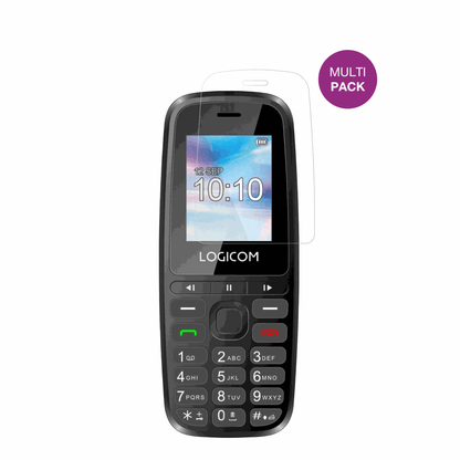 LogicomP197e mit aufgebrachter dipos Displayschutzfolie, glasklare Darstellung ohne Einschränkungen