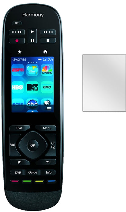 LogitechHarmony Ultimate One mit aufgebrachter dipos Displayschutzfolie, glasklare Darstellung ohne Einschränkungen