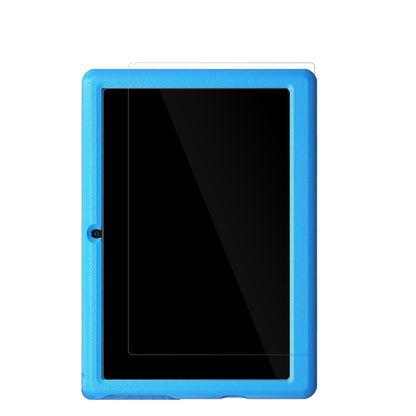 LvilleKinder Tablet mit aufgebrachter dipos Displayschutzfolie, glasklare Darstellung ohne Einschränkungen