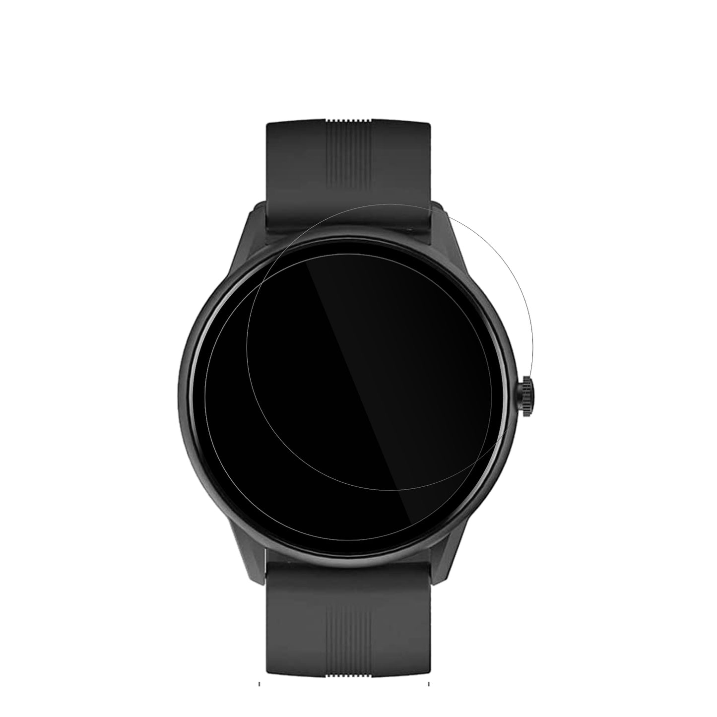 Lytimes1,3 Zoll Smartwatch mit aufgebrachter dipos Displayschutzfolie, glasklare Darstellung ohne Einschränkungen