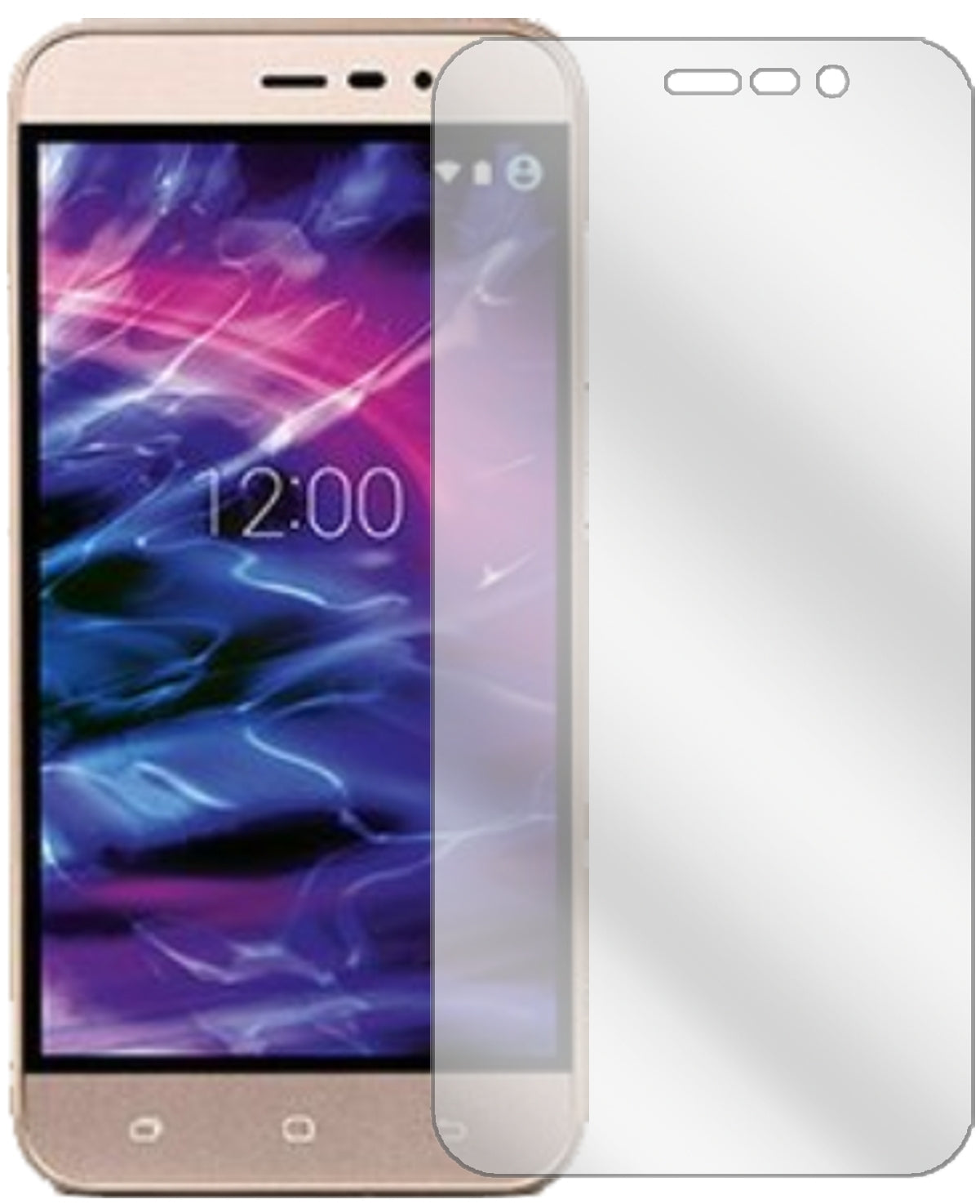 MedionLife E5006 mit aufgebrachter dipos Displayschutzfolie, glasklare Darstellung ohne Einschränkungen