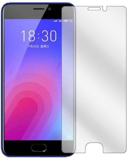 MeizuM6 mit aufgebrachter dipos Displayschutzfolie, glasklare Darstellung ohne Einschränkungen