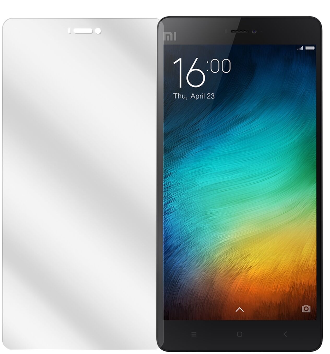 Mi4iXiaomi mit aufgebrachter dipos Displayschutzfolie, glasklare Darstellung ohne Einschränkungen