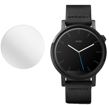 Moto 360 42mm (2. Gen.)Motorola mit aufgebrachter dipos Displayschutzfolie, glasklare Darstellung ohne Einschränkungen
