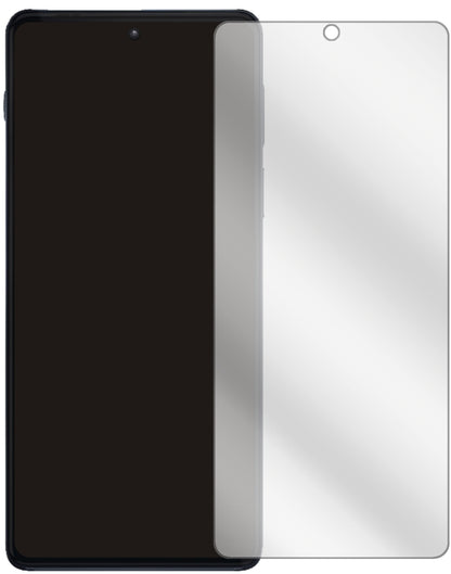 MotorolaEdge 20 Pro mit aufgebrachter dipos Displayschutzfolie, glasklare Darstellung ohne Einschränkungen