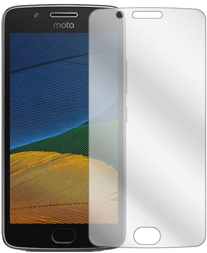 MotorolaMoto G5 mit aufgebrachter dipos Displayschutzfolie, glasklare Darstellung ohne Einschränkungen