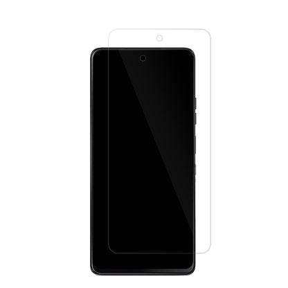 MotorolaMoto G75 5G mit aufgebrachter dipos Displayschutzfolie, glasklare Darstellung ohne Einschränkungen