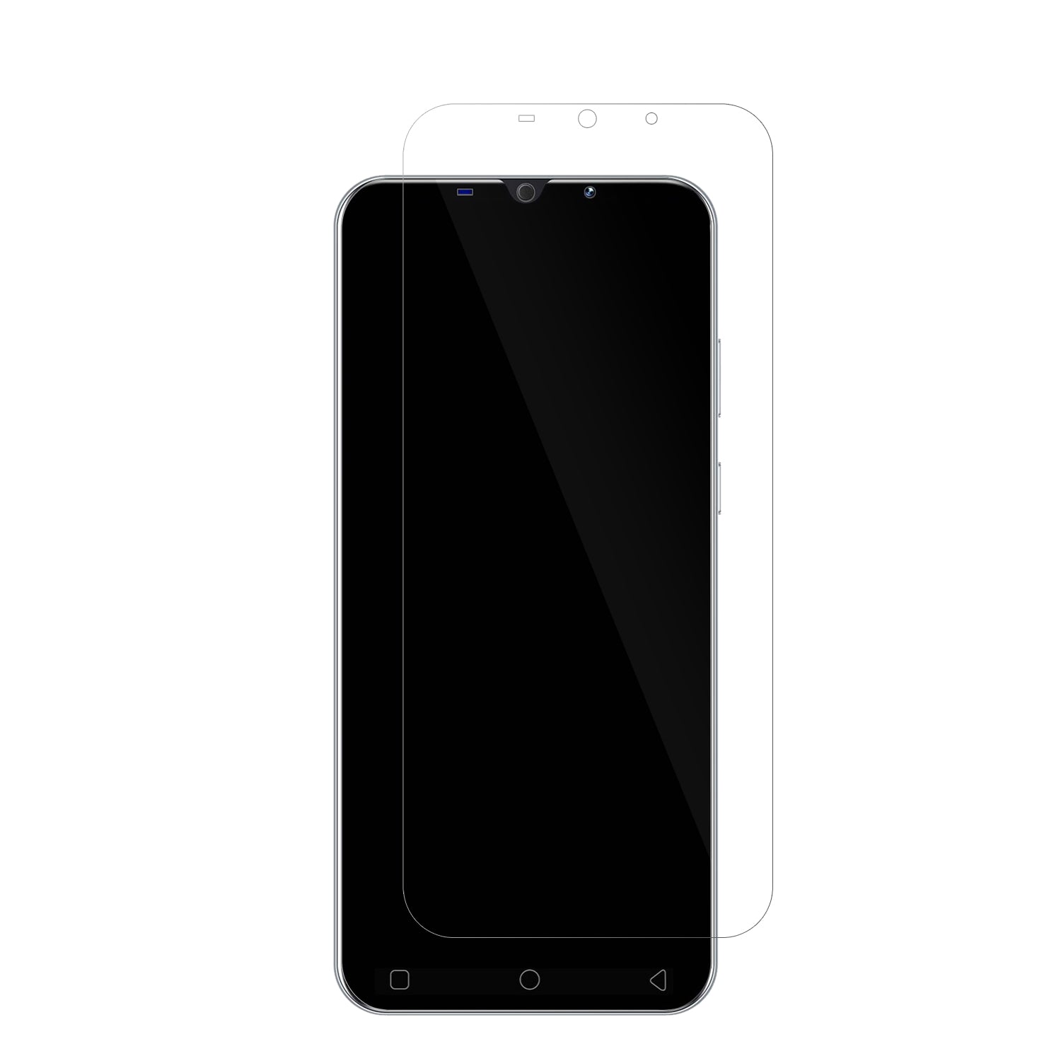 MTGudSmartphone mit aufgebrachter dipos Displayschutzfolie, glasklare Darstellung ohne Einschränkungen