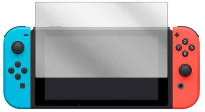 NintendoSwitch mit aufgebrachter dipos Displayschutzfolie, glasklare Darstellung ohne Einschränkungen