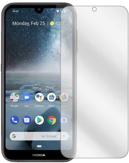 Nokia46057 mit aufgebrachter dipos Displayschutzfolie, glasklare Darstellung ohne Einschränkungen