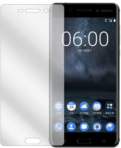 Nokia6 mit aufgebrachter dipos Displayschutzfolie, glasklare Darstellung ohne Einschränkungen