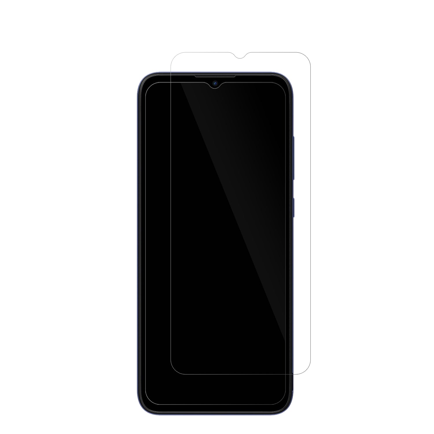 NokiaC21 mit aufgebrachter dipos Displayschutzfolie, glasklare Darstellung ohne Einschränkungen