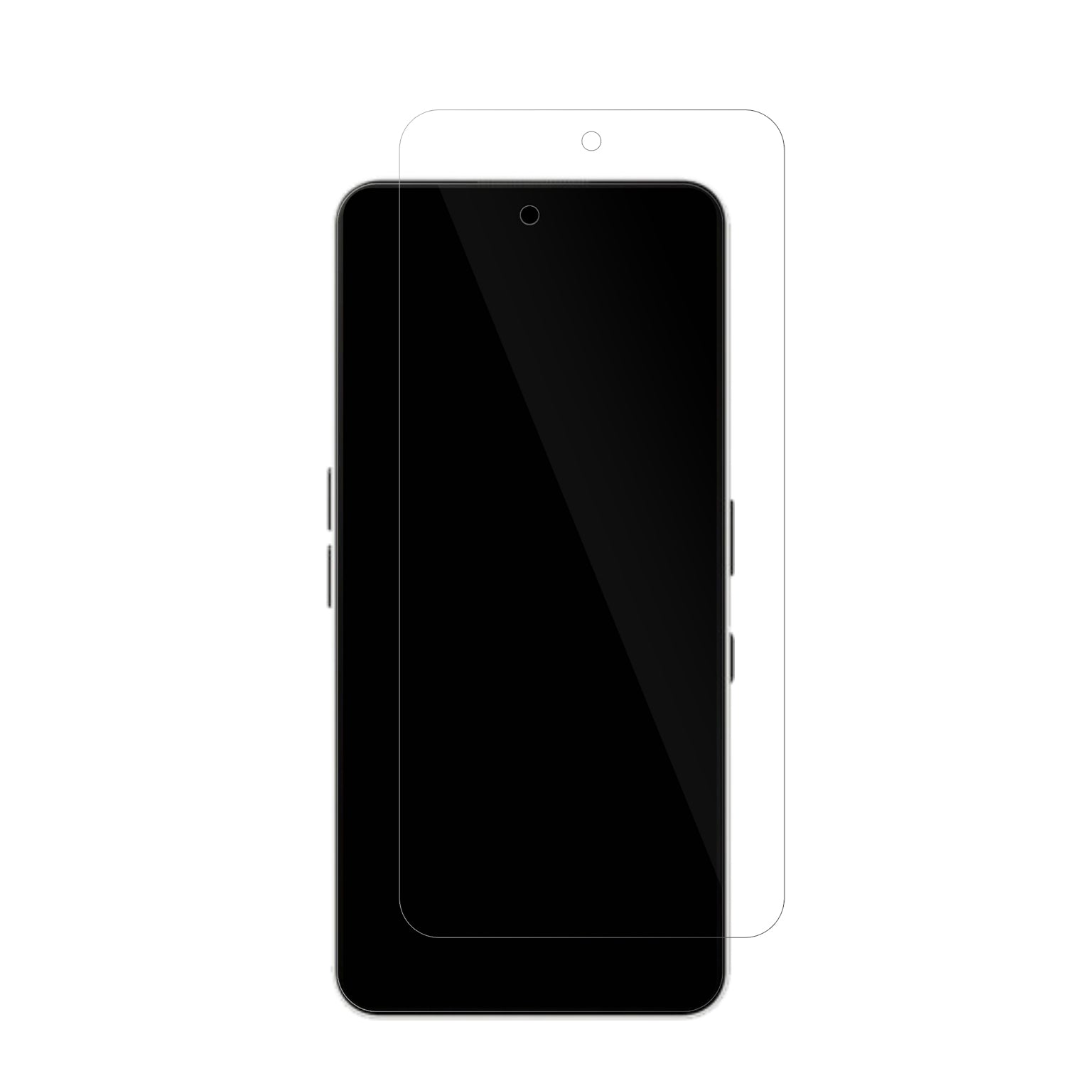 NothingPhone (3) mit aufgebrachter dipos Displayschutzfolie, glasklare Darstellung ohne Einschränkungen