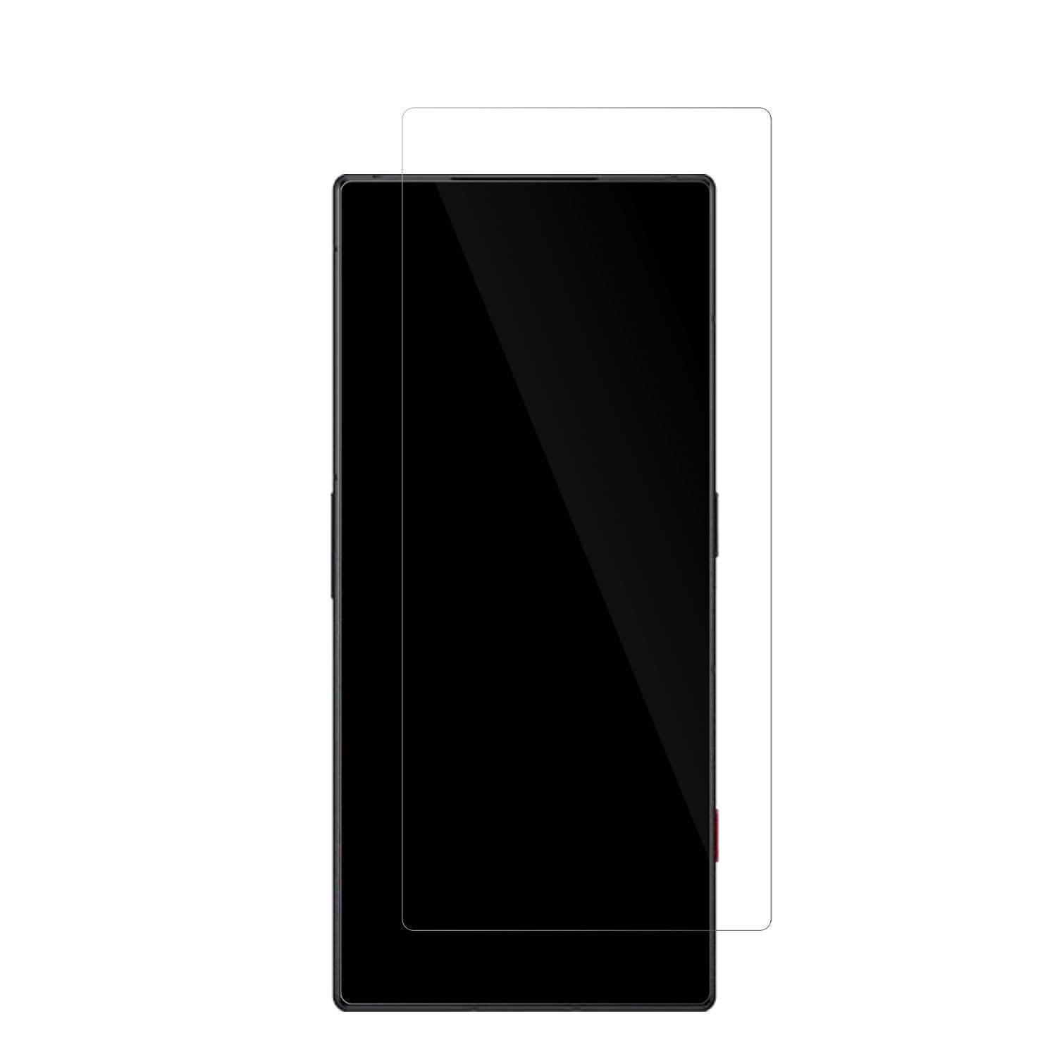 NUBIARed Magic 8 Pro mit aufgebrachter dipos Displayschutzfolie, glasklare Darstellung ohne Einschränkungen