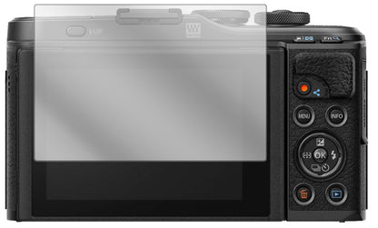 OlympusPen E-PL10 mit aufgebrachter dipos Displayschutzfolie, glasklare Darstellung ohne Einschränkungen