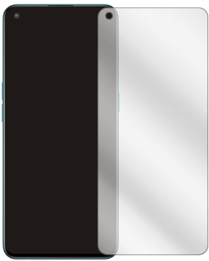 OnePlusNord CE mit aufgebrachter dipos Displayschutzfolie, glasklare Darstellung ohne Einschränkungen