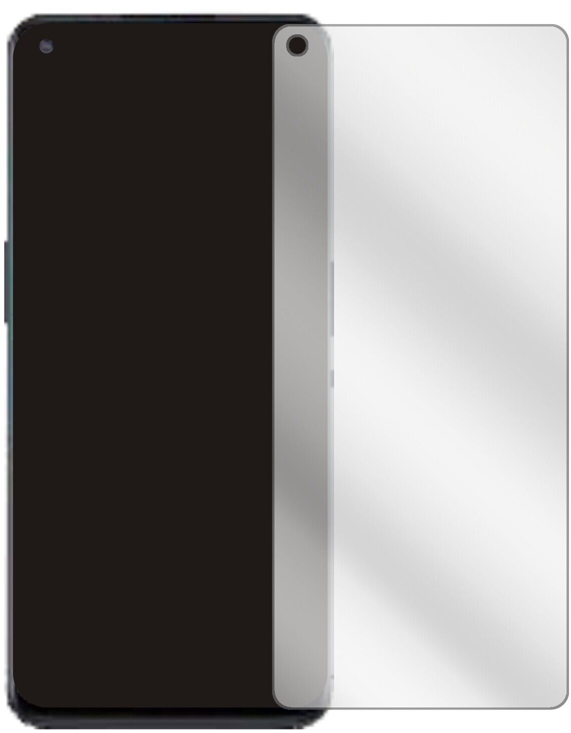 OnePlusNord N10 mit aufgebrachter dipos Displayschutzfolie, glasklare Darstellung ohne Einschränkungen