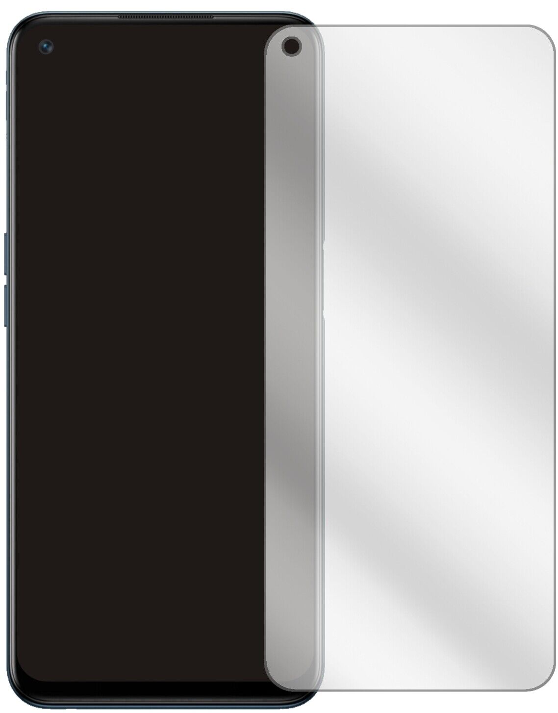 OnePlusNord N200 5G mit aufgebrachter dipos Displayschutzfolie, glasklare Darstellung ohne Einschränkungen