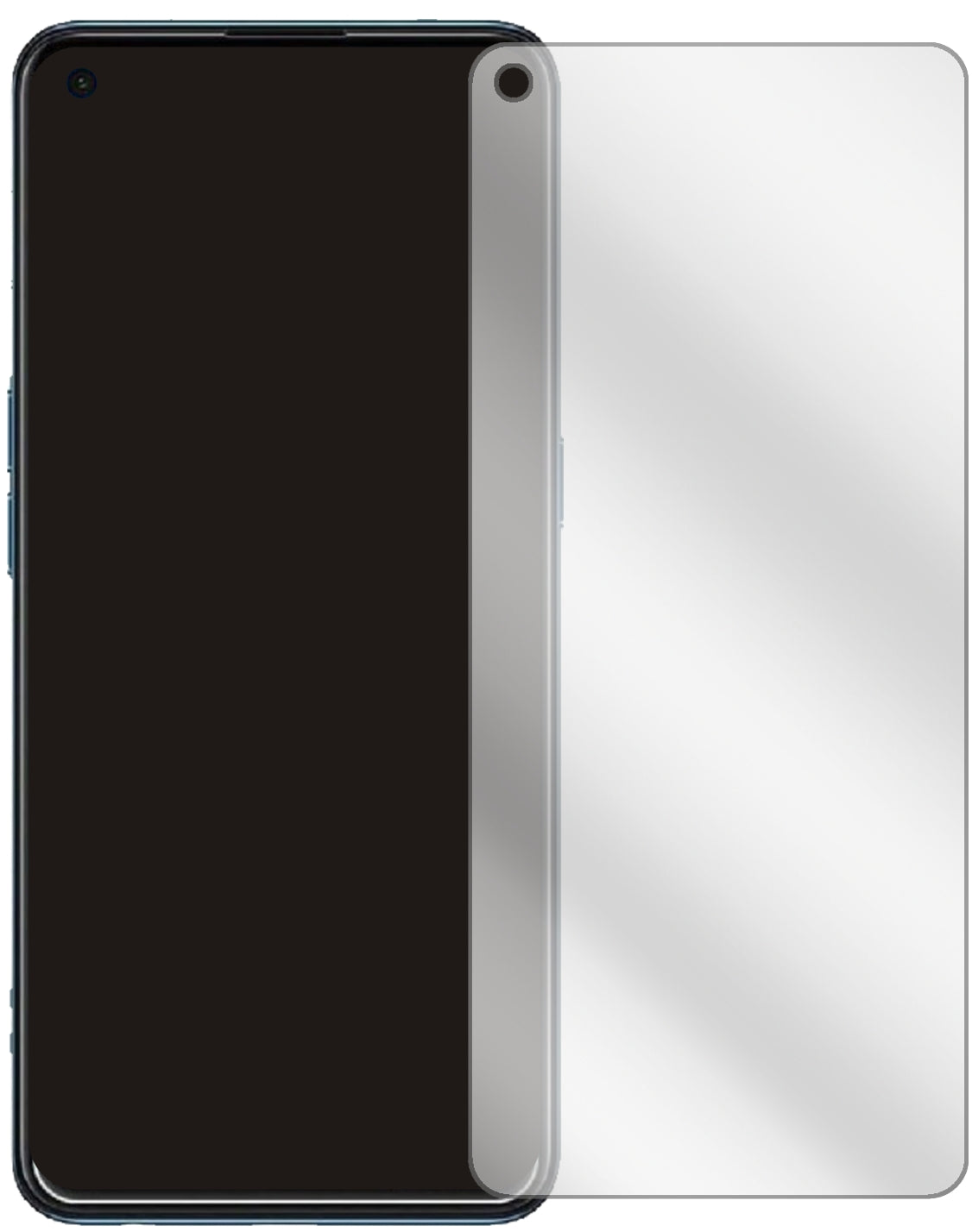 OppoFind X3 Lite mit aufgebrachter dipos Displayschutzfolie, glasklare Darstellung ohne Einschränkungen